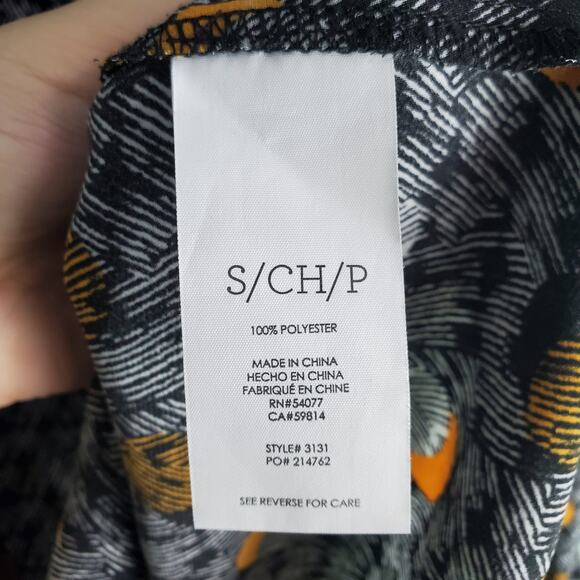 Cabi Eclipse Moon Popover Black Allover Print Blouse Top Size Small - Picture 5 of 6